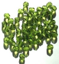 50 6mm Faceted Olive Beads